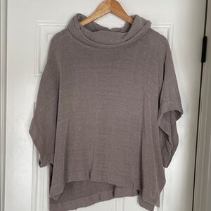Barefoot Dreams Soft Cowl Neck Sweater in Taupe